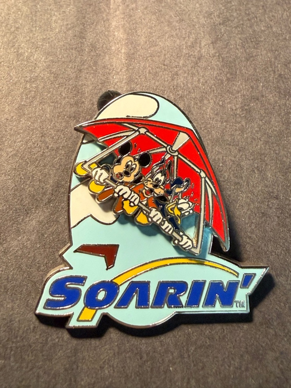 EUC DISNEY “Soarin” Slider Trading Pin featuring Mickey/Goofy/Donald Duck